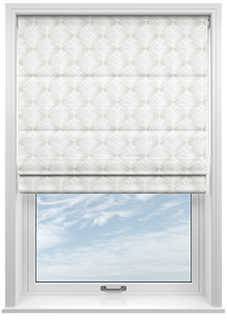 Gentle Palm, Warm Grey - Motorised Roman Blind